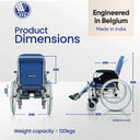 9300 Reclining Wheelchair with Attached Commode