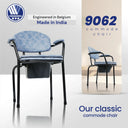 9062 Premium Commode Chair with Fixed Armrest