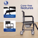 139 Premium Elegant Bedside Commode Chair - Mexple