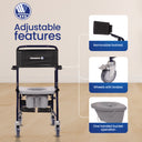 139 Premium Elegant Bedside Commode Chair - Mexple