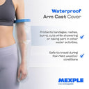 MEXPLE Adult Long Arm Cast Cover for Shower | 100% Waterproof Reusable Shower Sleeve for Casts