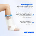 MEXPLE Adult Ankle Cast Cover for Shower | Waterproof Reusable Shower Sleeve for Casts