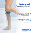 MEXPLE Adult Leg Calf Cast Cover for Shower | 100% Waterproof & Reusable Showering Foot | for Casts