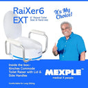 RaiXer6EXT RAISED TOILET SEAT with HAND-REST