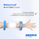 MEXPLE Adult Upper Arm Elbow Cast Cover for Shower | Waterproof Reusable Shower Sleeve for Casts