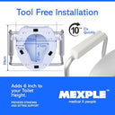 RaiXer6EXT RAISED TOILET SEAT with HAND-REST