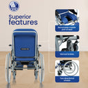 9300 Reclining Wheelchair with Attached Commode - Mexple