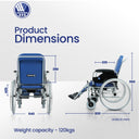 9300 Reclining Wheelchair with Attached Commode - Mexple