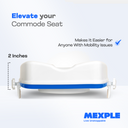 MEXPLE RaiXer2 Toilet Seat Height Raiser for Western Commode (2 Inches)