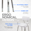 Xosmos Signature Shower Stool with Handrest  & Back (HL-7202)