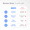 Xosmos Signature Shower Stool with Handrest  & Back (HL-7202)