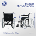 Jazz S20 Daily Lightweight & Foldable Wheelchair - Mexple