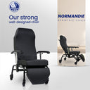 Normandie Geriatric Chair with Wheels & Reclinable Backrest - Mexple