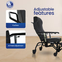 Normandie Geriatric Chair with Wheels & Reclinable Backrest - Mexple
