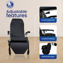 Normandie Geriatric Chair with Wheels & Reclinable Backrest - Mexple