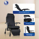 Normandie Geriatric Chair with Wheels & Reclinable Backrest - Mexple