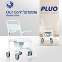 Pluo Premium Shower Commode Wheelchair - Mexple