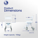 Pluo Premium Shower Commode Wheelchair - Mexple