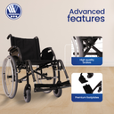 Jazz S50 Foldable Hands Adjustable Wheelchair - Mexple