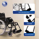 Jazz S50 Foldable Hands Adjustable Wheelchair - Mexple