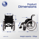 Jazz S50 Foldable Hands Adjustable Wheelchair - Mexple